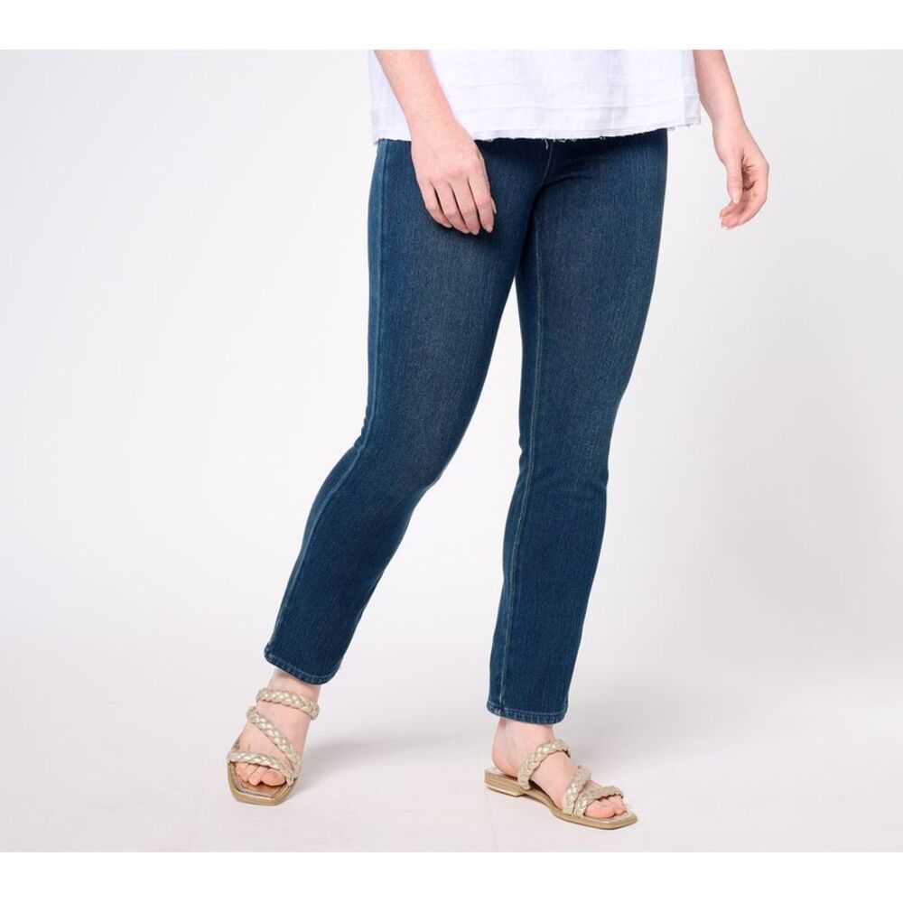 Belle by Kim Gravel Women's Pants Sz 16 Tall Flexibelle Straight Leg Blue